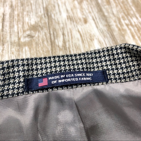 {Hart Schaffner Marx} Houndstooth Wool Blazer - Picture 9 of 12